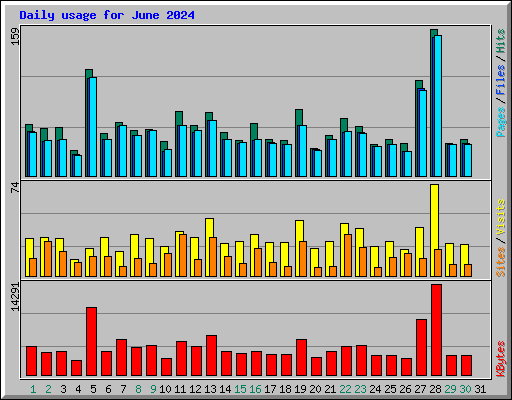 Daily usage for June 2024