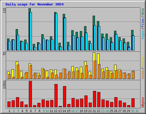 Daily usage for November 2024