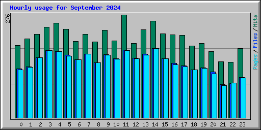 Hourly usage for September 2024