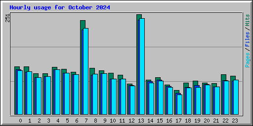 Hourly usage for October 2024