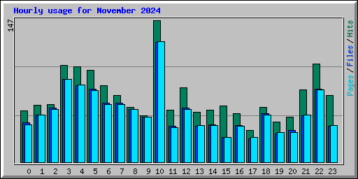 Hourly usage for November 2024
