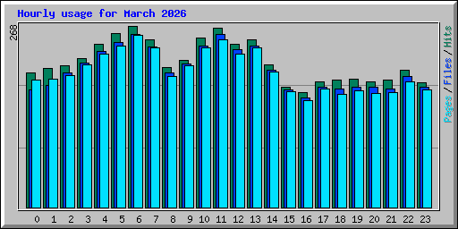 Hourly usage for March 2026