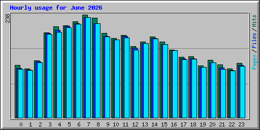 Hourly usage for June 2026