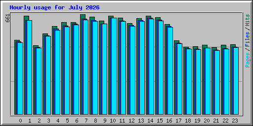 Hourly usage for July 2026