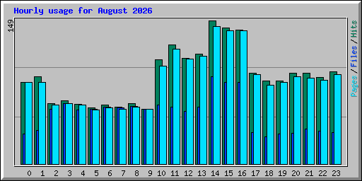 Hourly usage for August 2026